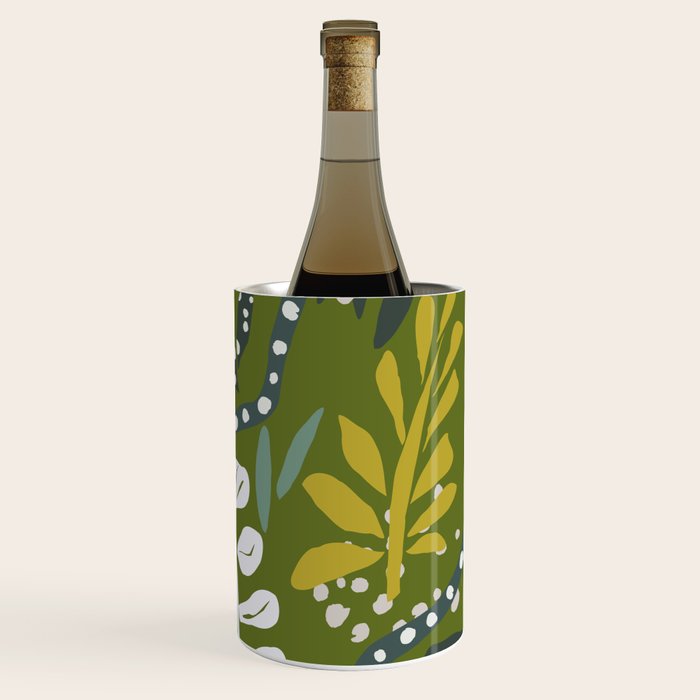 Cozy collection: mix and match happy florals Green leaves love Wine Chiller Gallery Image 1