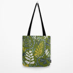 Cozy collection: mix and match happy florals Green leaves love Tote Bag Gallery Image 2