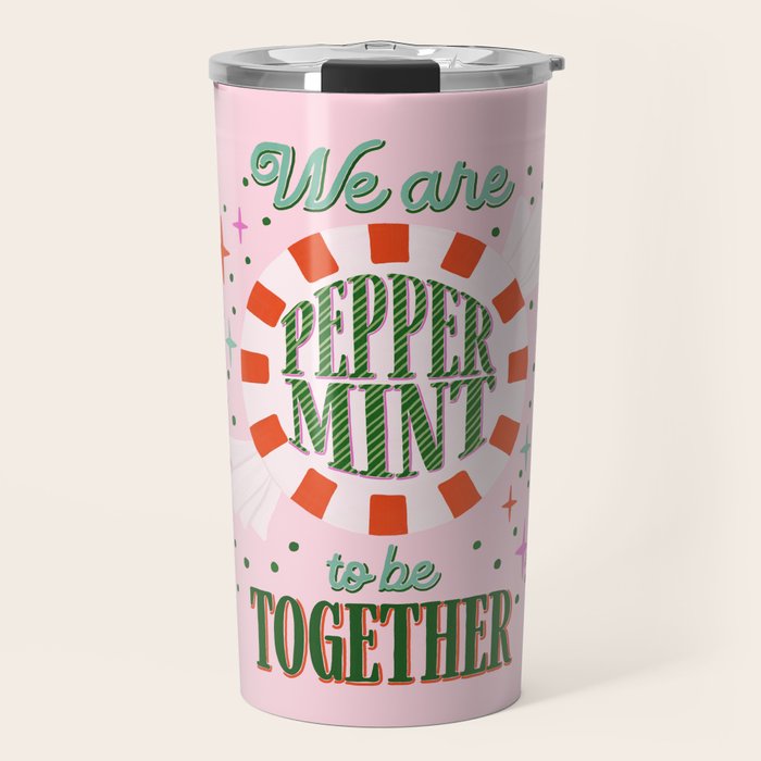 Playful Holiday Peppermint Love Travel Mug Gallery Image 1