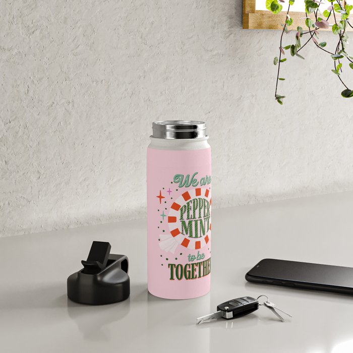 Playful Holiday Peppermint Love Water Bottle Gallery Image 4
