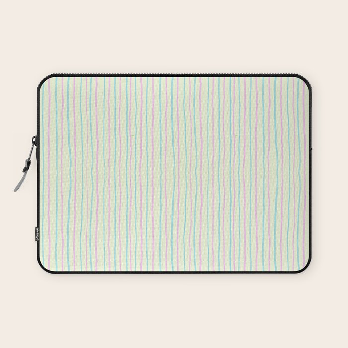 Cotton Candy Stripes Laptop Sleeve Gallery Image 1