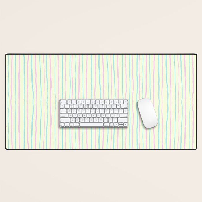 Cotton Candy Stripes Desk Mat Gallery Image 1