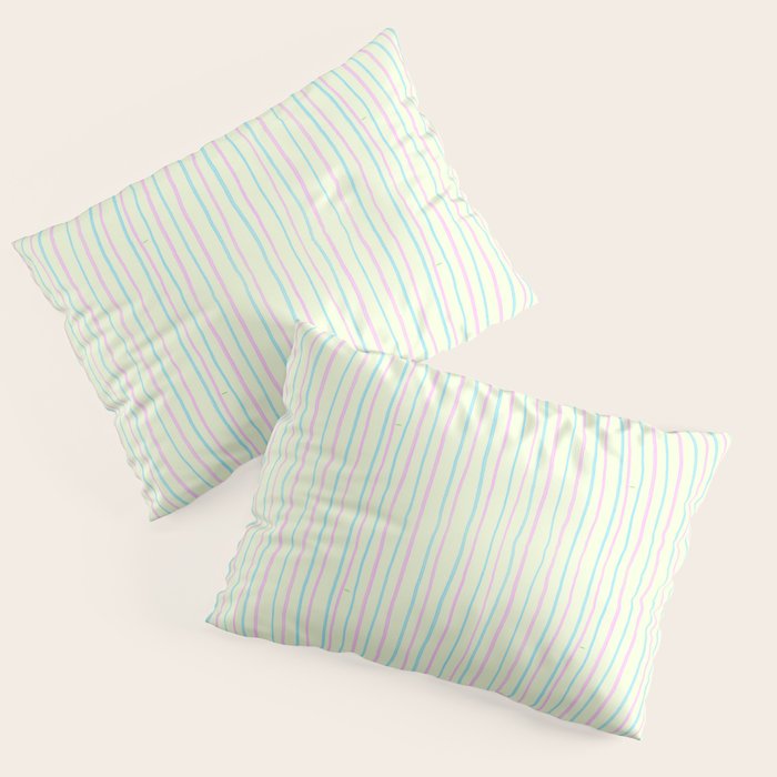 Cotton Candy Stripes Pillow Sham Gallery Image 1
