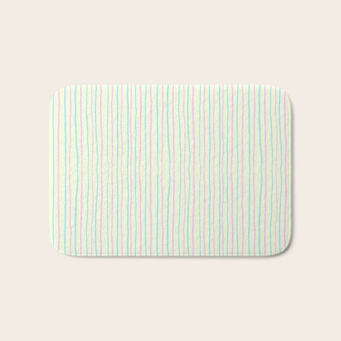 Cotton Candy Stripes Bath Mat Gallery Image 1