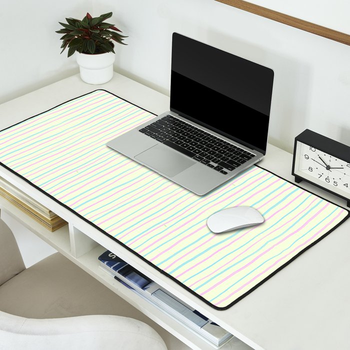 Cotton Candy Stripes Desk Mat Gallery Image 2