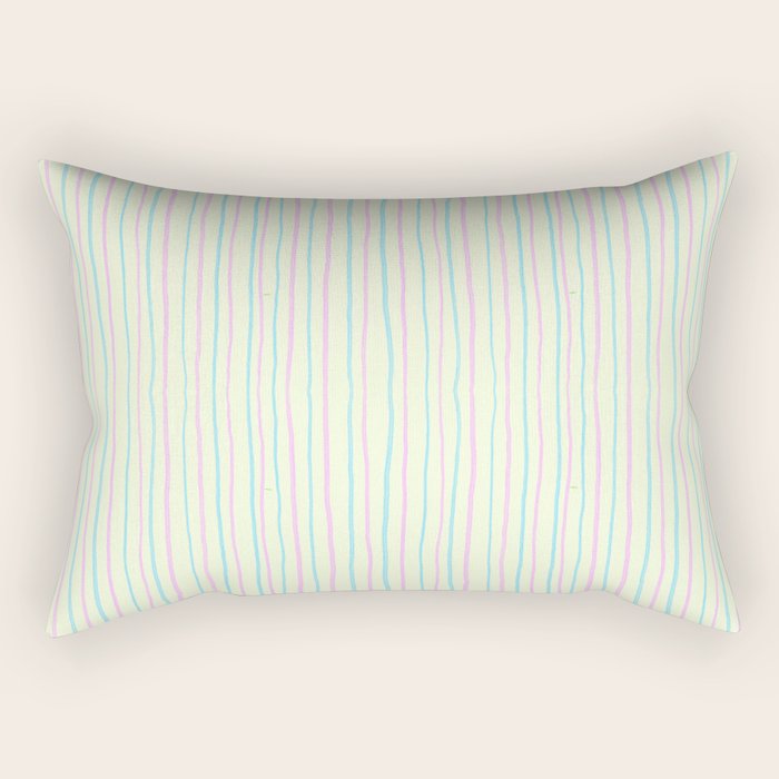 Cotton Candy Stripes Rectangular Pillow Gallery Image 1