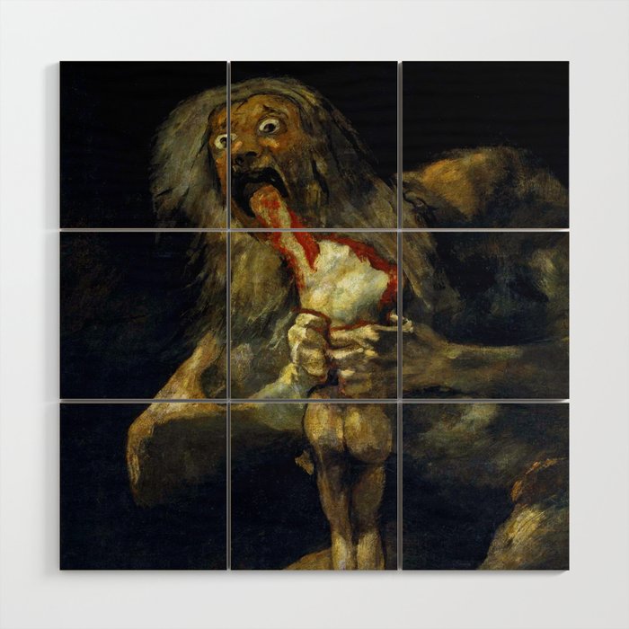 Francisco Goya "Saturn Eating his Son" Wood Wall Art Gallery Image 1
