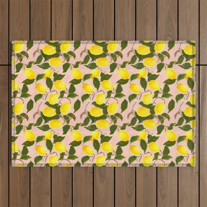 Summer Harvest Lemon Outdoor Rug Gallery Image 1