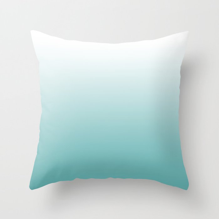 Light Teal Gradient Throw Pillow Gallery Image 6
