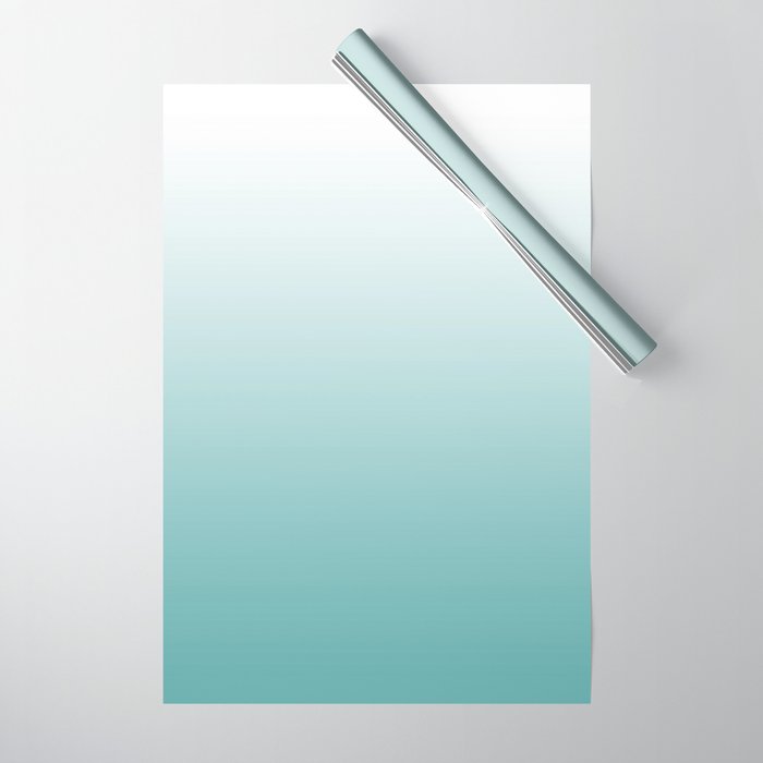 Light Teal Gradient Wrapping Paper Gallery Image 1