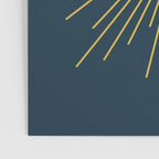 Sun and Moon - Mid Century Modern Minimalism in Light Mustard and Navy Blue Poster Gallery Image 3