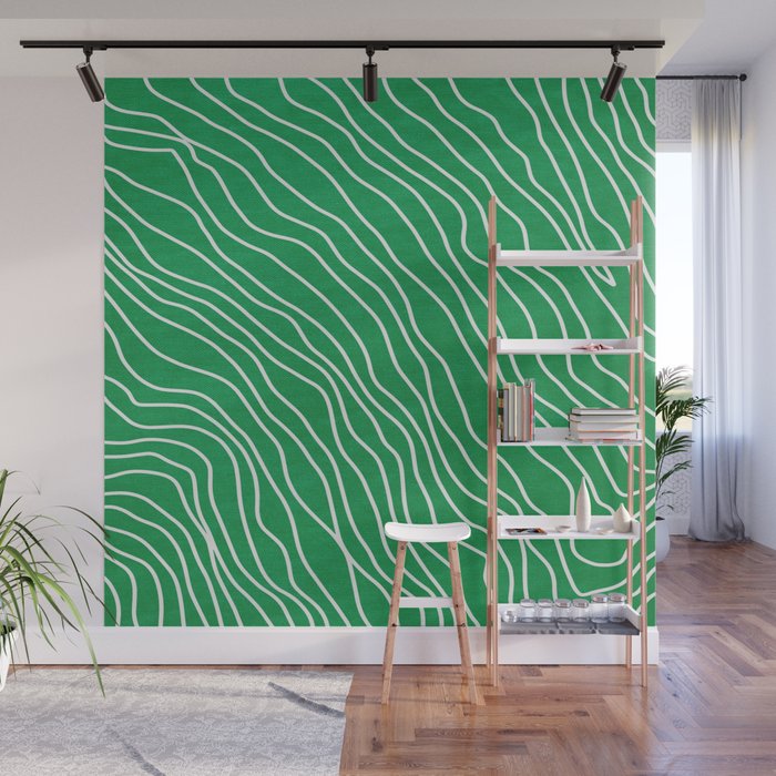 Strokes 04: Rain Forest Green Edition Wall Mural Gallery Image 1