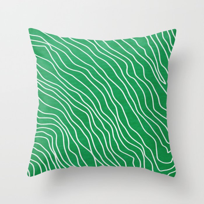 Strokes 04: Rain Forest Green Edition Throw Pillow Gallery Image 1