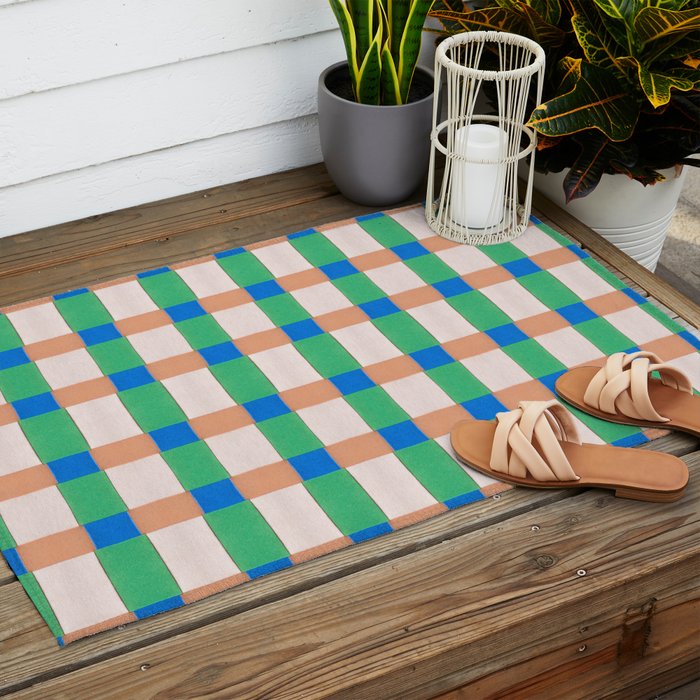 Paper Weaving Pattern #3 Outdoor Rug Gallery Image 2