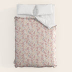 Minimal Blooming Flowers - Blush Pink, Yellow, Blue Comforter Gallery Image 6