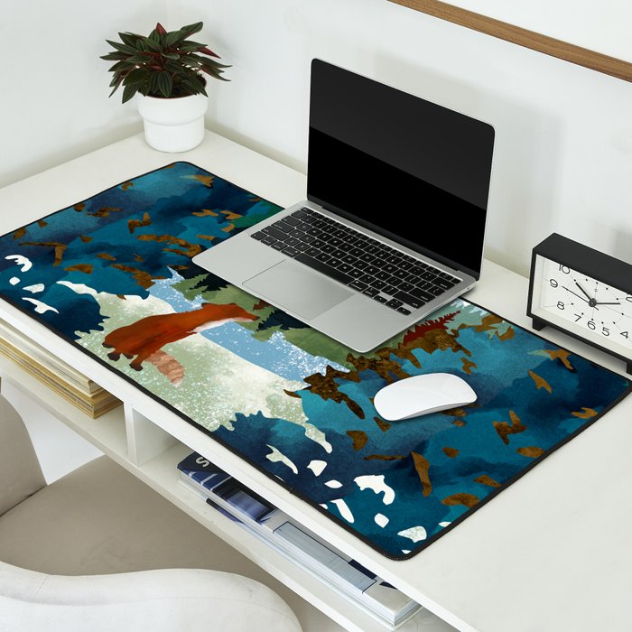 Winter Fox Vista Desk Mat Gallery Image 2