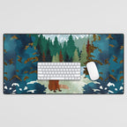 Winter Fox Vista Desk Mat Gallery Image 1
