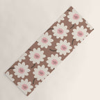 Flower field - mocha pink Yoga Mat Gallery Image 1
