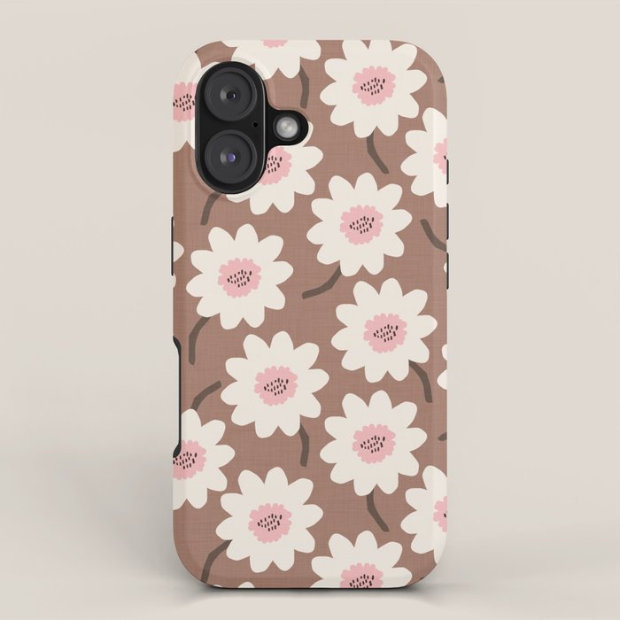 Flower field - mocha pink iPhone Case Gallery Image 1