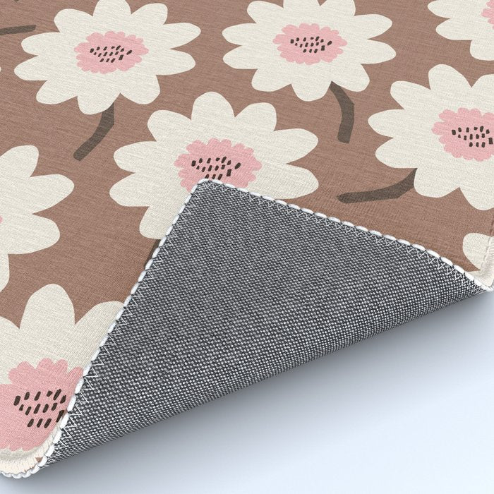 Flower field - mocha pink Rug Gallery Image 4