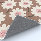 Flower field - mocha pink Rug Gallery Image 4