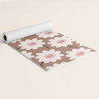 Flower field - mocha pink Yoga Mat Gallery Image 2