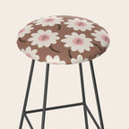 Flower field - mocha pink Stool Gallery Image 2