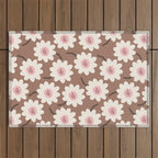 Flower field - mocha pink Outdoor Rug Gallery Image 1