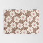 Flower field - mocha pink Rug Gallery Image 2