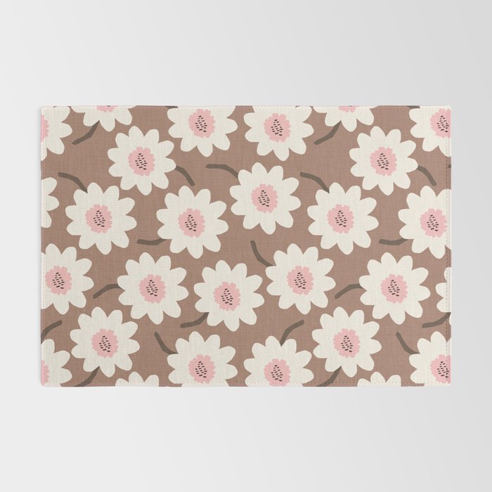 Flower field - mocha pink Rug Gallery Image 2