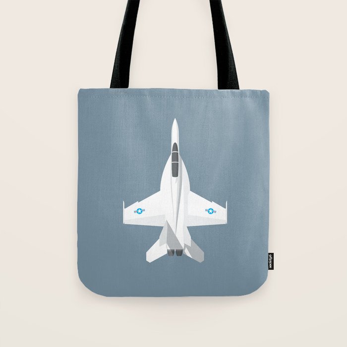 F-18 Super Hornet Jet Aircraft - Slate Tote Bag Gallery Image 1