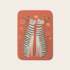 Striped Cat Pair Bath Mat Gallery Image 1