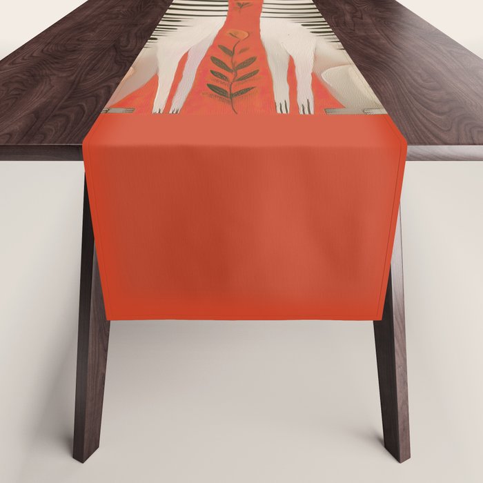 Striped Cat Pair Table Runner Gallery Image 1