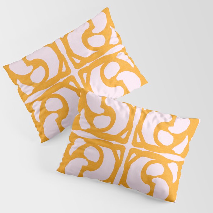Abstract in Yellow and Cream Pillow Sham Gallery Image 3