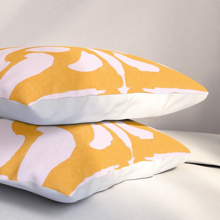 Abstract in Yellow and Cream Pillow Sham Gallery Image 3