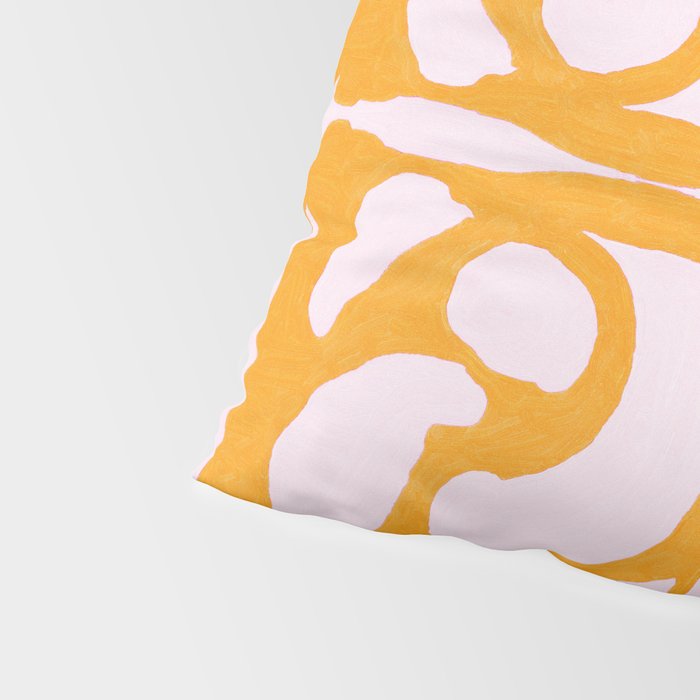 Abstract in Yellow and Cream Pillow Sham Gallery Image 4