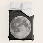 Full Moon print black-white photograph new lunar eclipse poster bedroom home wall decor Duvet Cover Gallery Image 6