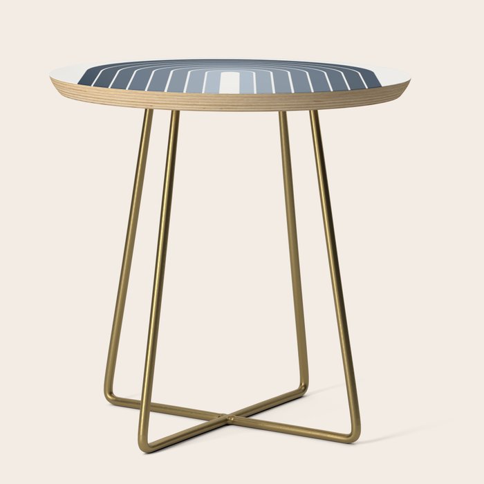 Gradient Arch II Natural Blue Mid Century Modern Rainbow Side Table Gallery Image 1