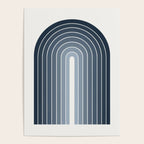 Gradient Arch II Natural Blue Mid Century Modern Rainbow Poster Gallery Image 4
