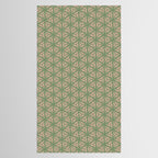 Threaded Geometric Green Peach Tablecloth Gallery Image 2