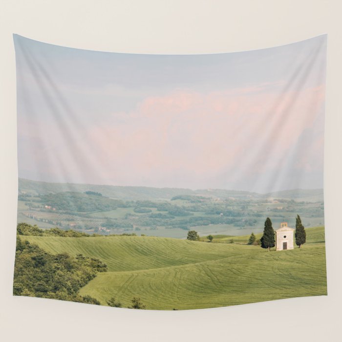San Quirico d'Orcia, Fine Art Travel Photography Print, Tuscany Italy Wall Tapestry Gallery Image 1