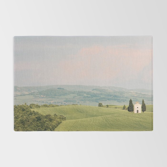 San Quirico d'Orcia, Fine Art Travel Photography Print, Tuscany Italy Rug Gallery Image 2