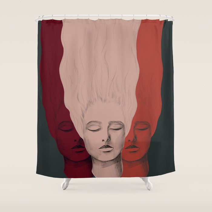 Three Heads Shower Curtain Gallery Image 1