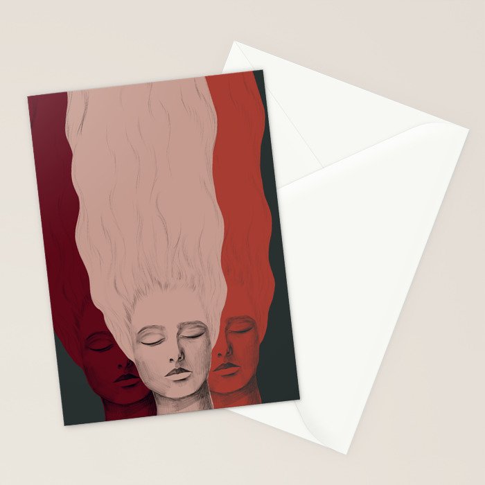 Three Heads Stationery Card Gallery Image 2