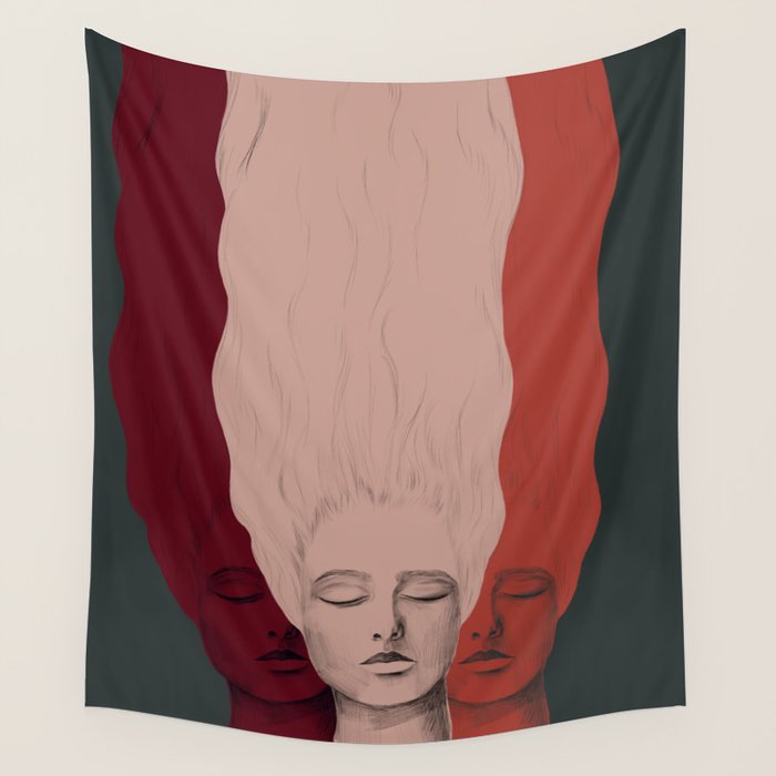 Three Heads Wall Tapestry Gallery Image 4