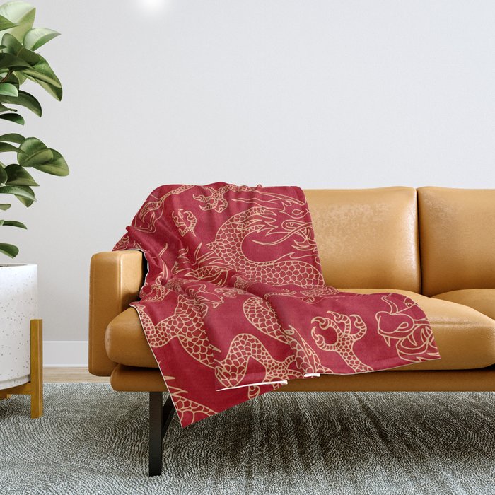 Chinese New Year Throw Blanket Gallery Image 1