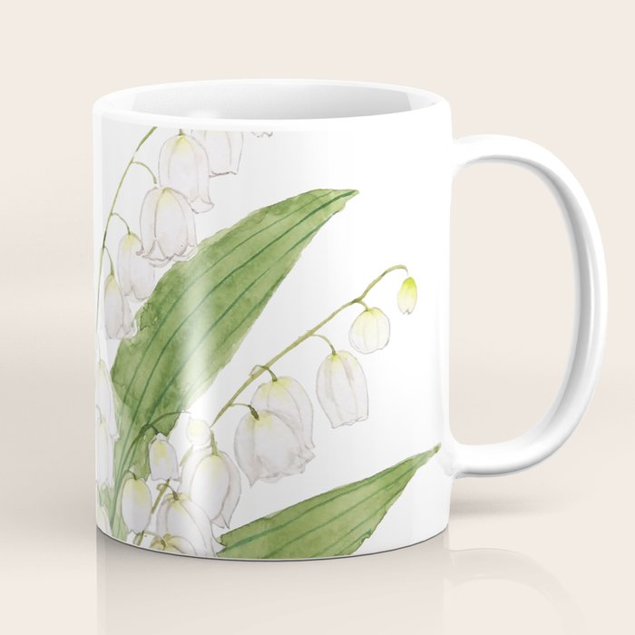 white lily of valley Coffee Mug Gallery Image 1