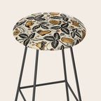 Summer Camping - Black, cream, and gold Stool Gallery Image 2