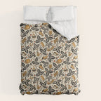 Summer Camping - Black, cream, and gold Comforter Gallery Image 6