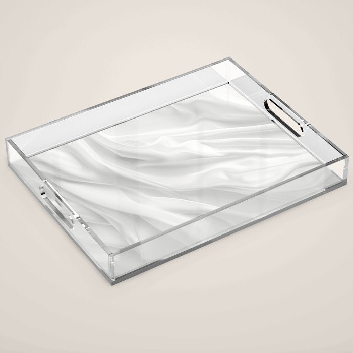 Silk Sensation Subtle White Surface Acrylic Tray Gallery Image 1